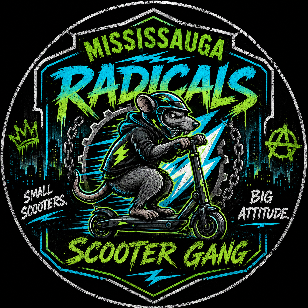 Mississauga Radicals scooter gang crest